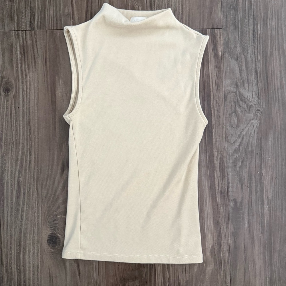 Sleeveless Cream Top